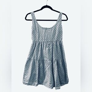 Sim & Sam Women’s Blue White Cotton Mini Sun Dress Size: XS